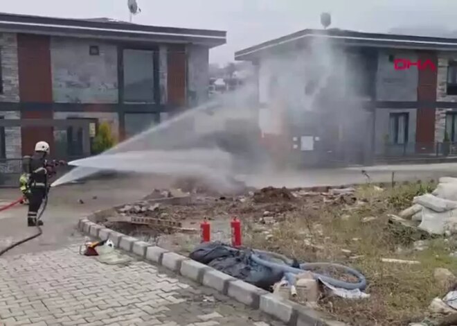 Kocaeli’de Doğal Gaz Borusunun Delinmesi Sonucu Yangın Çıktı